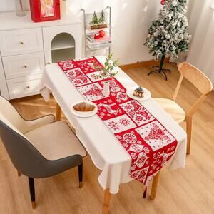 Christmas Long Table Runner - Holiday Home Decor for Dining/Coffee/TV Tables